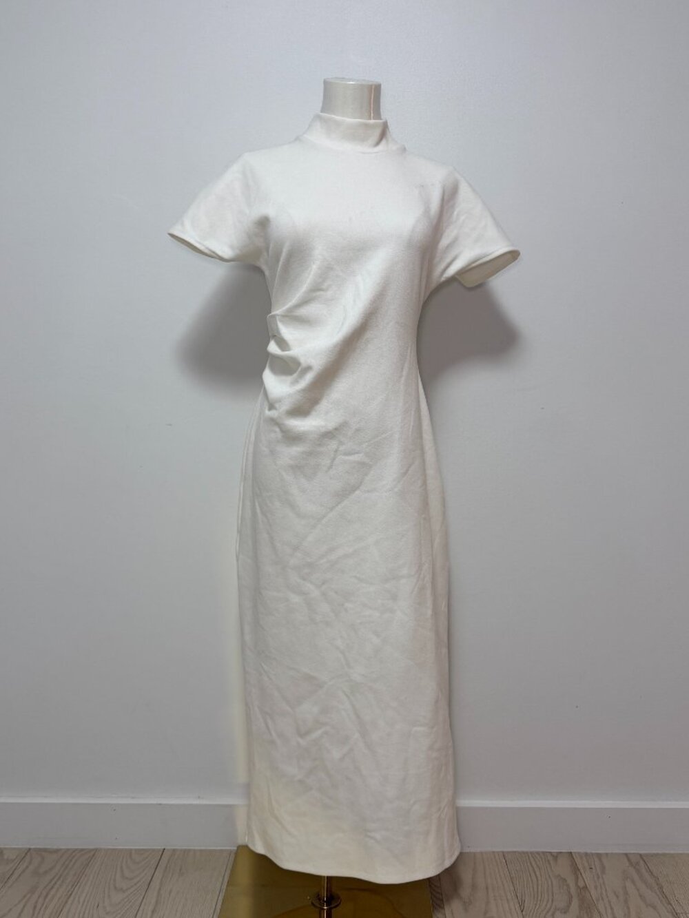 ZARA dress size M, Zara midi dress, white midi dress, cream NWOT